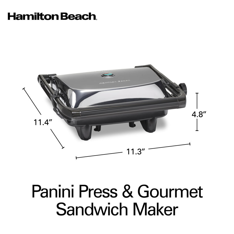 Hamilton Beach® Panini Press Gourmet Sandwich Maker & Reviews